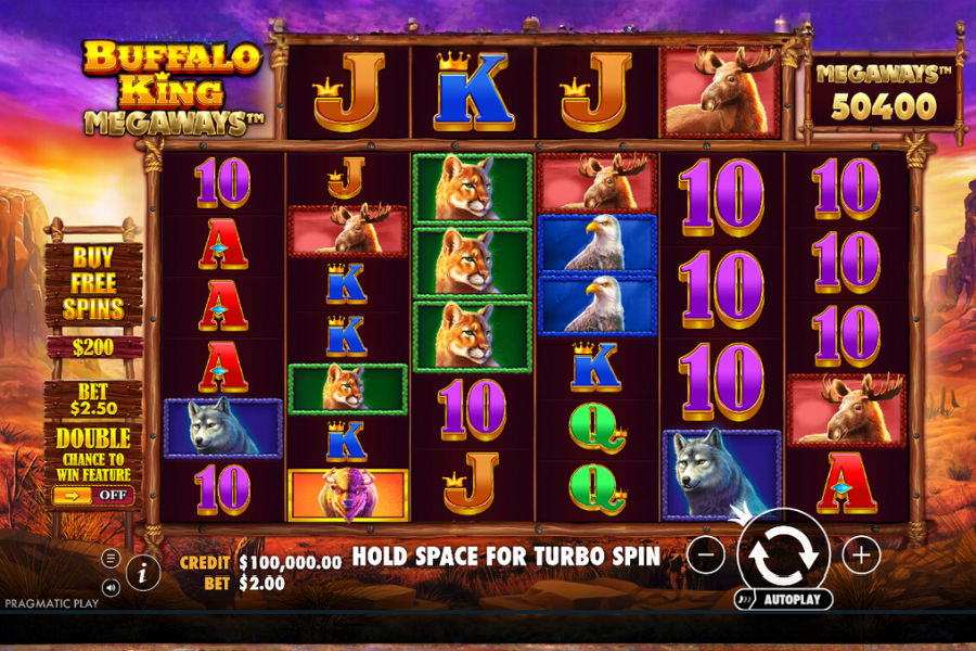 the demo play of buffalo king megaways